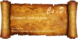 Csemez Dorottya névjegykártya